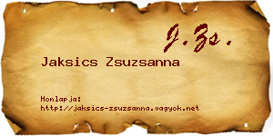 Jaksics Zsuzsanna névjegykártya